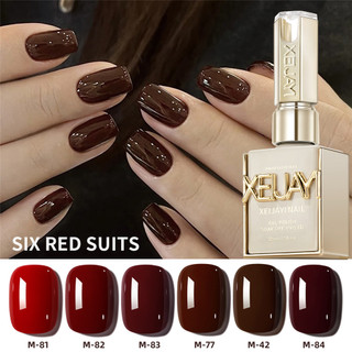 XEIJAYI Gel móng tay màu đỏ rượu cherry đậm 15ml, UV/LED, dùng cho nghệ thuật móng tại tiệm