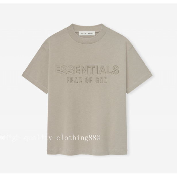 Chất lượng cao Essentials Fear of God Brushed Letter Embossed FOG All-Match Sản phẩm mới Áo thun ngắn tay