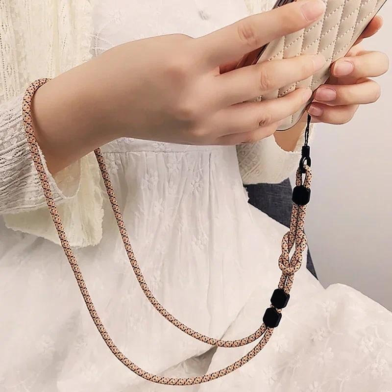 Dây đeo điện thoại 2 trong 1 tháo rời: vòng cổ + cổ tay, cầm tay cho smartphone, kèm dây chìa khóa