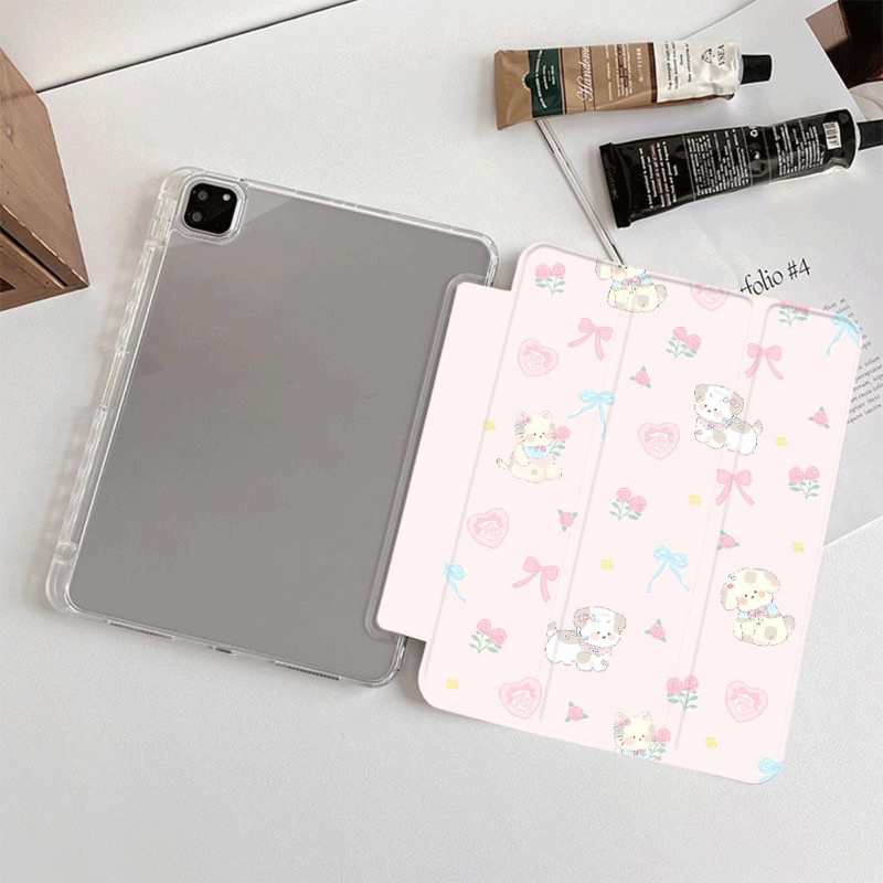 Ốp Bảo Vệ Cho iPad 10th air 11 inch 2025 A16 gen11th 2024 pro11 pro 12.9 Gen5 / 6 Air5 / 6 / 7 Air1 / 2 Gen7 / 8 / 9th Mini4 / 5 / 6 air 13 inch Phim Hoạt Hình Dễ Thương Trong Suốt Vỏ Máy Tính Bảng