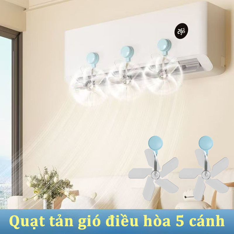 Quạt tản gió điều hòa, quạt chuyển hướng gió điều hòa máy lạnh 5 cánh, Điều Chỉnh 360 Độ Bảo Vệ Sức Khỏe Gia Đình
