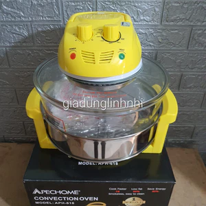 Lò nướng thủy tinh APECHOME APH-618, Dung tích 17 lít công suất 1300W, nấu nướng và rả đông nhanh