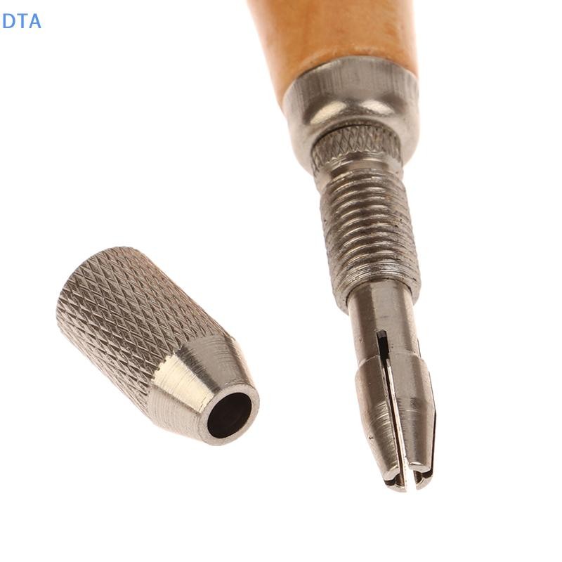 [Dta] Dụng cụ trang sức DIY Đồ trang sức Pin Vise Vice Tay cầm bằng gỗ với 2 Chuck Bộ dụng cụ khoan gói dây xoắn PO
