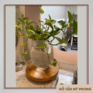 Đôn chậu mini bằng gỗ tự nhiên, Giá kê chậu cây để bàn, Kệ để đồ decor trang trí