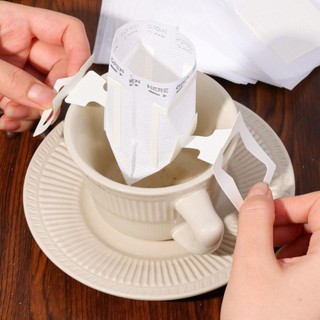 ROLY 10/50 Túi lọc cà phê dày dùng một lần, treo tai rót, lọc cà phê