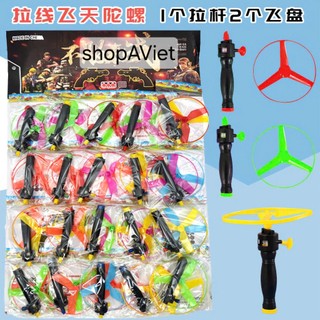Vỉ 10-20 chiếc chong chóng rút bay lên trời Đồ chơi chong chóng kèm bệ phóng dochoiabao