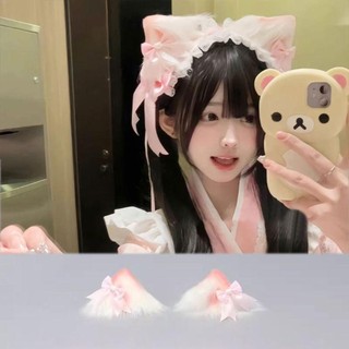 Mũ Quấn Đầu Tai Mèo Ren HABITATCO - Phụ Kiện Tóc Cho cosplay và Style Lolita