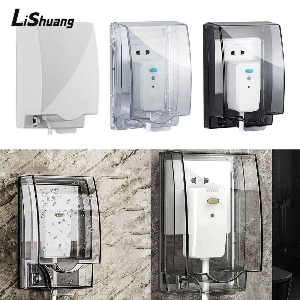 Vỏ bảo vệ công tắc LISHUANG, Vỏ cắm điện chống nước 86 loại, Ổ cắm điện trong suốt di động Bảo vệ ổ cắm chống nước cho gia đình