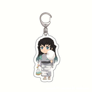 Móc khóa Kimetsu No Yaiba Anime Manga Nhật Bản Cute nhựa Acrylic hai mặt, in hình các nhân vật dễ thương