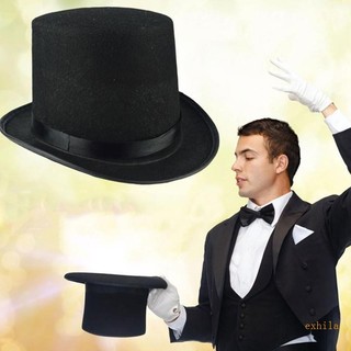 Exhila Đen Top Hat Bowler Top Hat Magician Top Hat Fancy Dress Trang Phục Phụ Kiện