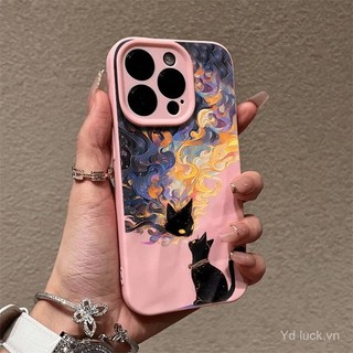 Ốp điện thoại thời trang độc đáo được sơn màu đen sáng tạo Thích hợp cho iPhone 16promax 15pro 12promax 16pro 15plus 14plus 13promax 12pro 11 xsmax 7plus Vỏ điện thoại chống sốc