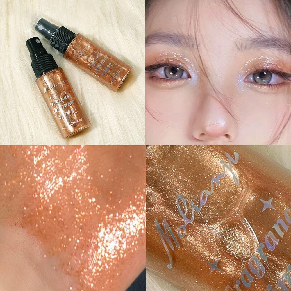 Chất Lỏng Body Highlighting Shimmer Oil Trang Điểm 5 Màu Lotion Mỹ Phẩm Xịt Phát Sáng Lấp Lánh Glow H3