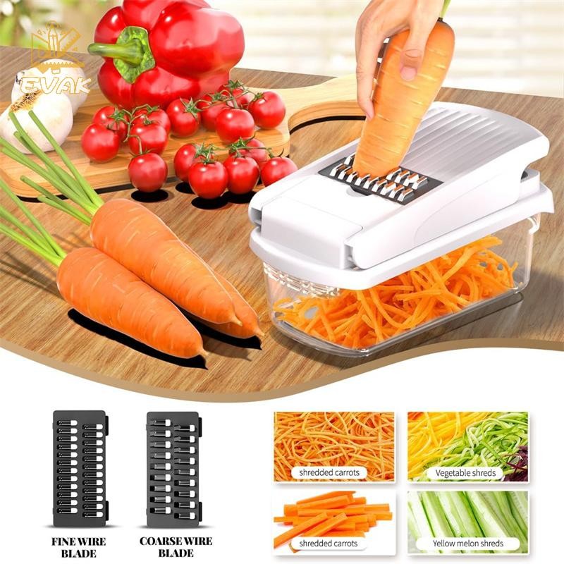 Alittlesetrtu Thực Phẩm Đa Năng 15 Trong 1 Có Hộp Bảo Quản Máy Cắt Rau Nhà Bếp Máy Thái, Máy Xay Thịt VN