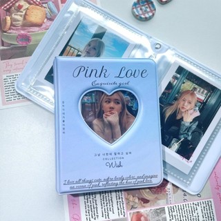 Giá đỡ thẻ ảnh GILDEDHOMIN, với 36 túi Album thẻ tình yêu PVC, 3 Inch Mini rỗng Trái tim tình yêu Photocard Chất kết dính Thần tượng Hàng hóa