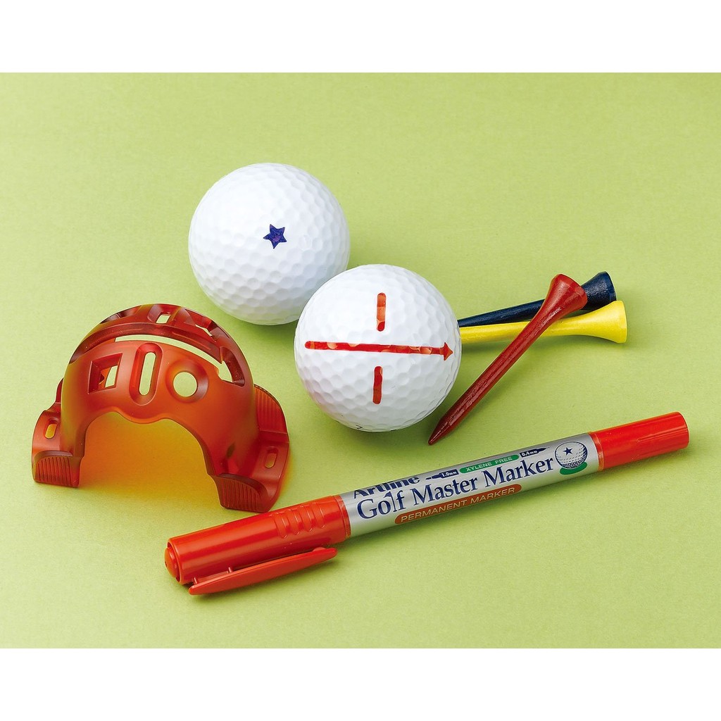 Shachihata Artline Golf Master Marker – Bộ đánh dấu bóng chính xác kèm khuôn & bút hai đầu