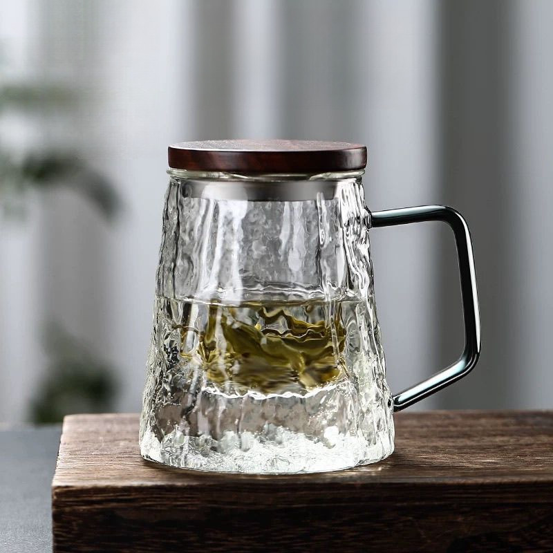 Cốc trà thủy tinh chịu nhiệt độ cao Tách nước trà 500ml Cốc sông băng giá trị cao