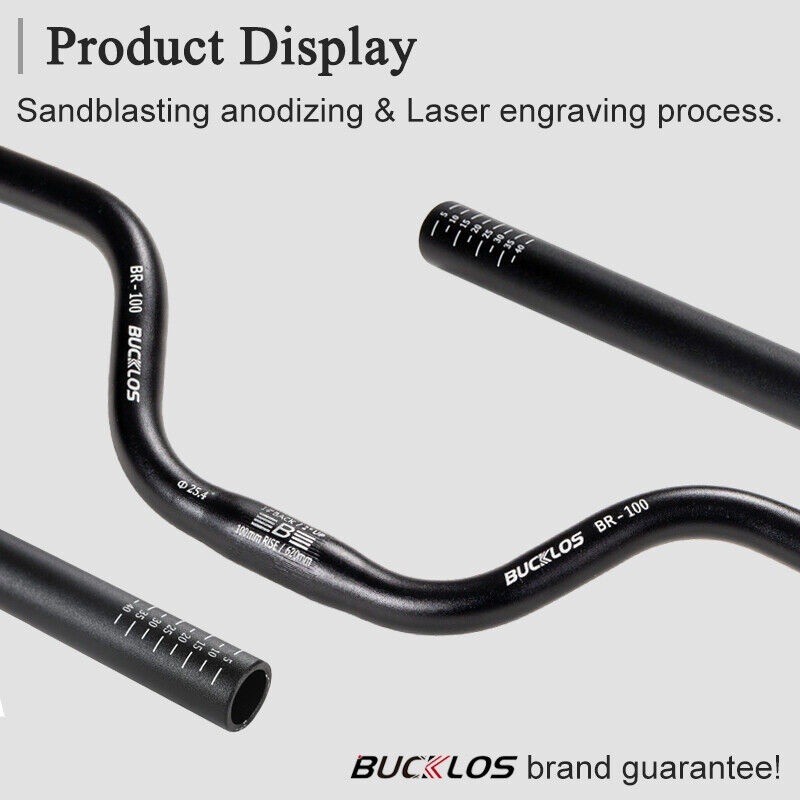 Tay Lái BUCKLOS MTB 25.4mm / 31.8mm Tay Lái Xe Đạp Nuốt Gấp Xe Đạp M Tay Cầm Thanh Riser 90mm cho Brompton 620mm 720mm