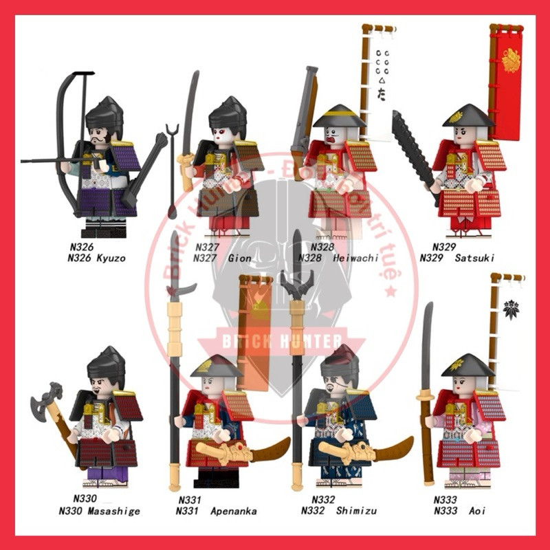 Minifigures Japan Samurai mô hình lắp ráp nhân vật Ashigaru cổ trang ...