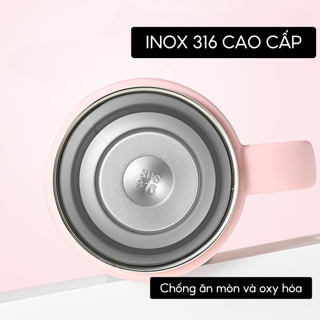 Ly giữ nhiệt BingBa 1000ml, chất liệu inox 316, có tay cầm, giữ nhiệt nóng lạnh 8-12h, kèm ống hút