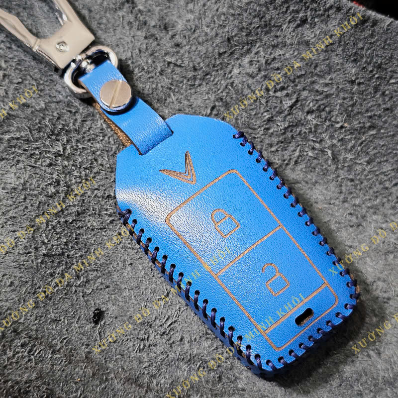 Bao Da Chìa Khóa Vinfast VF3 Bọc chìa khóa xe điện VF3 handmade da thật