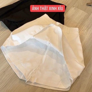 [Combo 2 quần] Quần Váy Nữ Xếp Ly Lưng Thun Co Dãn Có Quần Bên Trong Có Bigsize Cạp Cao, Quần Short Đùi Nữ đẹp vải kaki