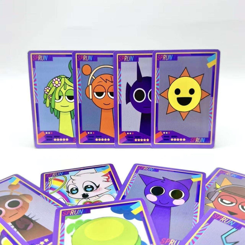 Sprunki Anime Collection Card 54cards Sprunki Incredibox Nhân vật Raddy Wendy Black Collection Card Anime Thẻ kỷ niệm saixit2vn