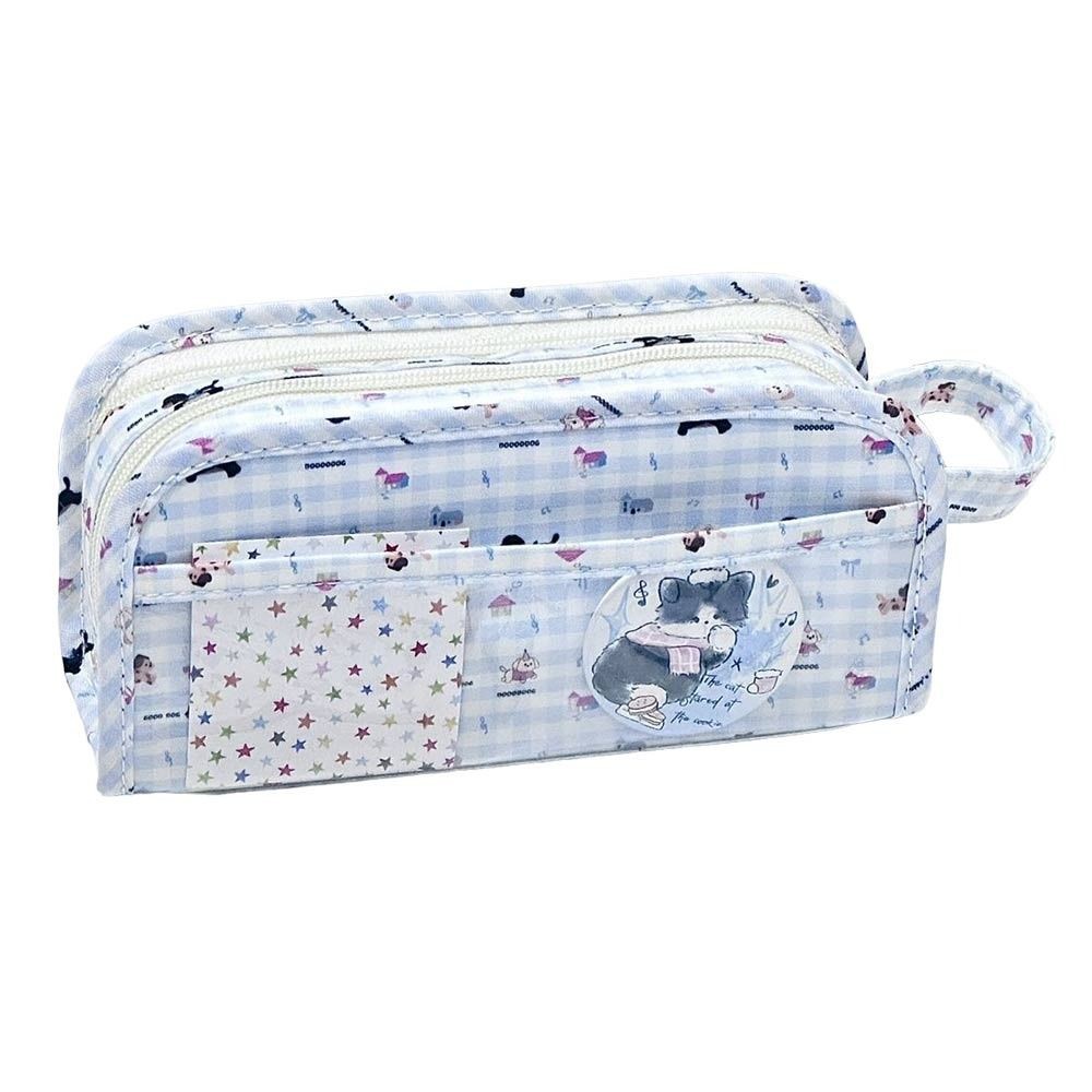 Bút chì HIGHVIEWLS, Túi đựng bút dung tích lớn Dachshund, Quà tặng sắp xếp văn phòng phẩm nhiều lớp đa chức năng