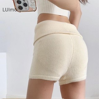 Quần short eo thấp LUImo thời trang mùa hè, túi nhà hông dệt kim