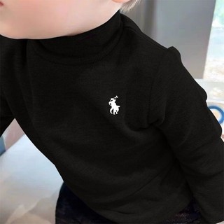 Nửa Cổ Cao Cho Bé Trẻ Em Mới Ấm Lông Cừu Dài Tay Bé Trai Bé Gái Đáy Bên Trong Quần Áo Trẻ Em Áo Thun Quần Lót