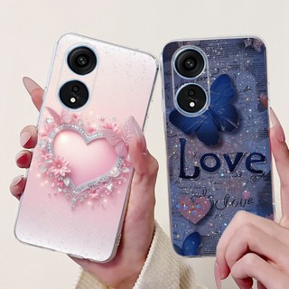 Vỏ Mềm Cho OPPO Reno 8T 4G 5G Ốp Điện Thoại Hoa Phổ Biến Trái Tim Tình Yêu Silicon Bảo Vệ Cho OPPO Reno8 T Reno8T Ốp Lưng