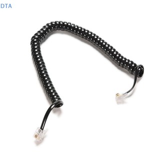 [Dta] 6.5FT Đen Điện Thoại Điện Thoại Điện Thoại Dây Nối Dài Dây Xoăn Dây Cáp PO