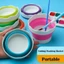 Máy giặt cọ sơn TUYỆT VỜI, Xô giặt gấp di động có thể gập lại, Xô cọ Mini silicon có độ bền cao để sơn dầu Sơn mặt