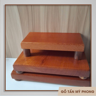 Đôn Gỗ, Đế Gỗ chữ nhật nguyên khối dùng đặt tượng, bonsai, ấm trà, thác khói trầm hương