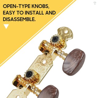 Lade 3 + 3 Phong Cách Mở Dây Đàn Guitar Chỉnh Chốt Với Vít Gắn Đầu Mã Não Nhựa Cột Tuner Đầu Máy Đàn Guitar Điều Chỉnh Phím Đàn Guitar Phụ Kiện Thay Thế Đàn Guitar Cho Cổ Điển Gui