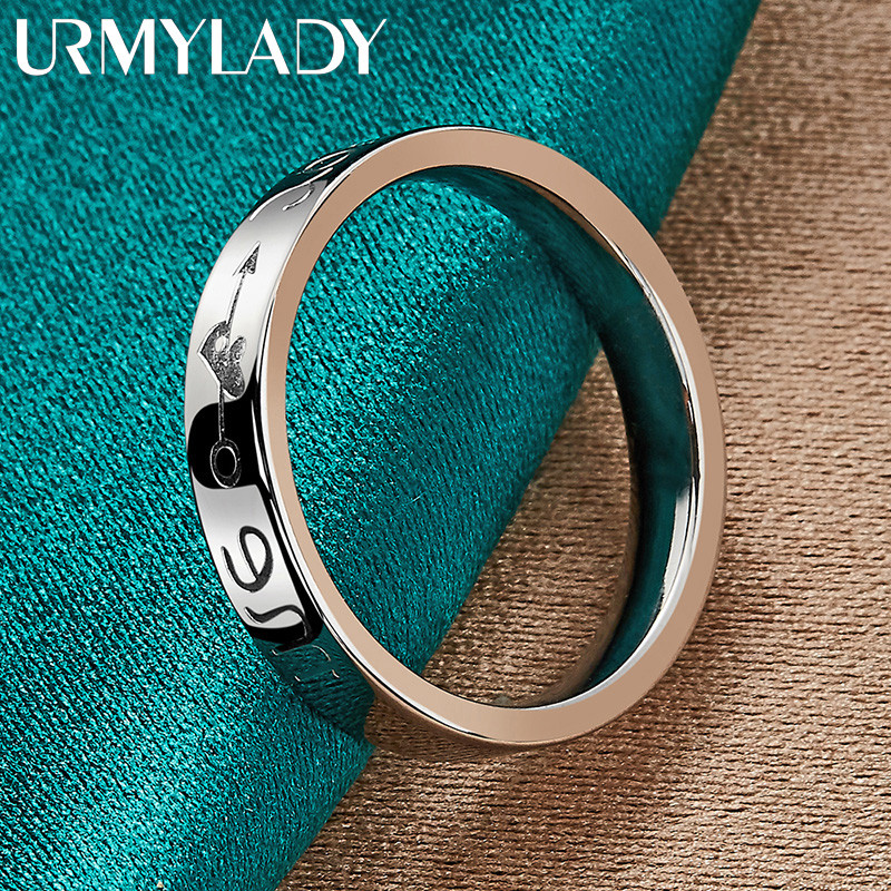 URMYLADY Bạc 925 Tình Yêu Mịn 7-10 # Nhẫn Nữ Thời Trang Tiệc Cưới Trang Sức Quyến Rũ