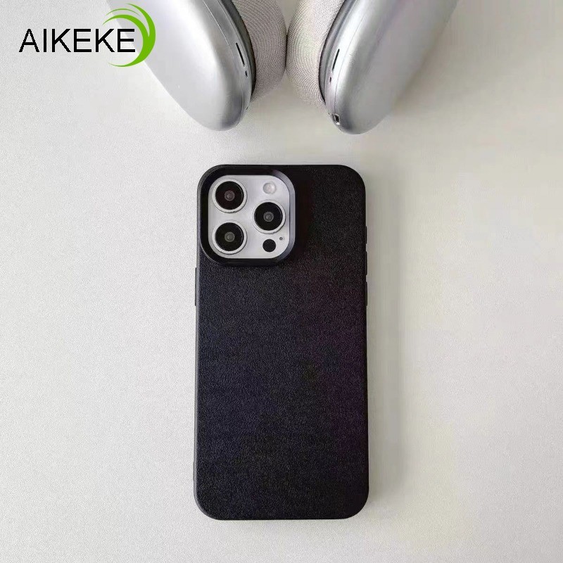 Ốp Điện Thoại Da Màu Trơn Ins Phong Cách Cho iPhone 16 Pro Max 15 14 Plus 13 12 Mini Pro Max Vỏ Bảo Vệ Chống Sốc Đơn Giản