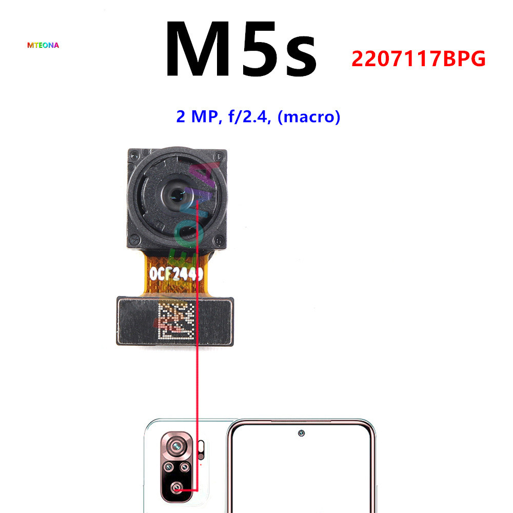 Phía Trước Phía Sau Camera Cho Xiaomi Poco M5 M5s Mặt Trước Selfie Mặt Sau Chính Mô Đun Camera Rộng Linh Kiện Cáp Mềm