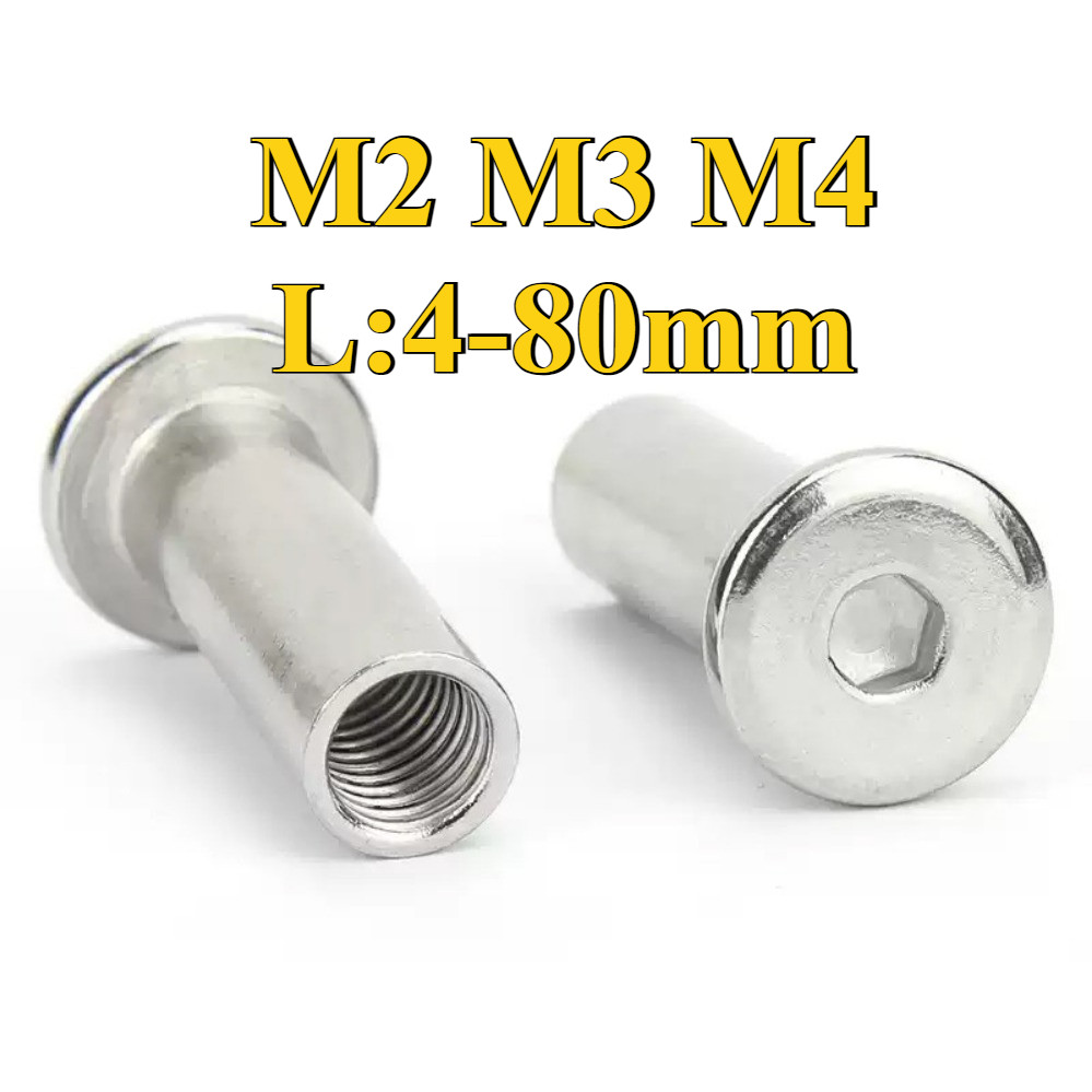 Đinh tán inox, đinh tán vặn ren inox 304 đầu lục giác M2 / M3 / M4 (WJX ...
