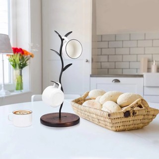 Giá đỡ cốc cà phê JEREMY, Dễ dàng truy cập Móc treo cốc nước chống rỉ sét, Hình dạng cây thực tế Giá đỡ cốc đa chức năng tự do