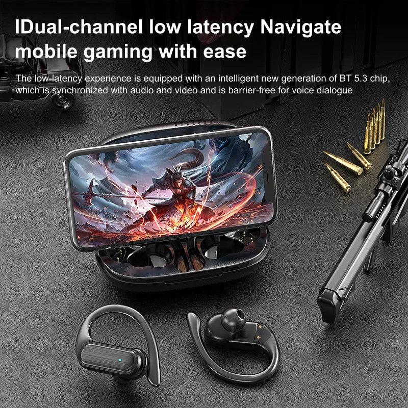 Tai nghe A520 nhét tai điều khiển cảm ứng Bluetooth 5.3 chống nước âm thanh HiFi có micrô