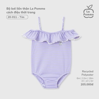 La pomme SS25  Bộ bơi liền thân La Pomme cách điệu thời trang - cho bé T6.0