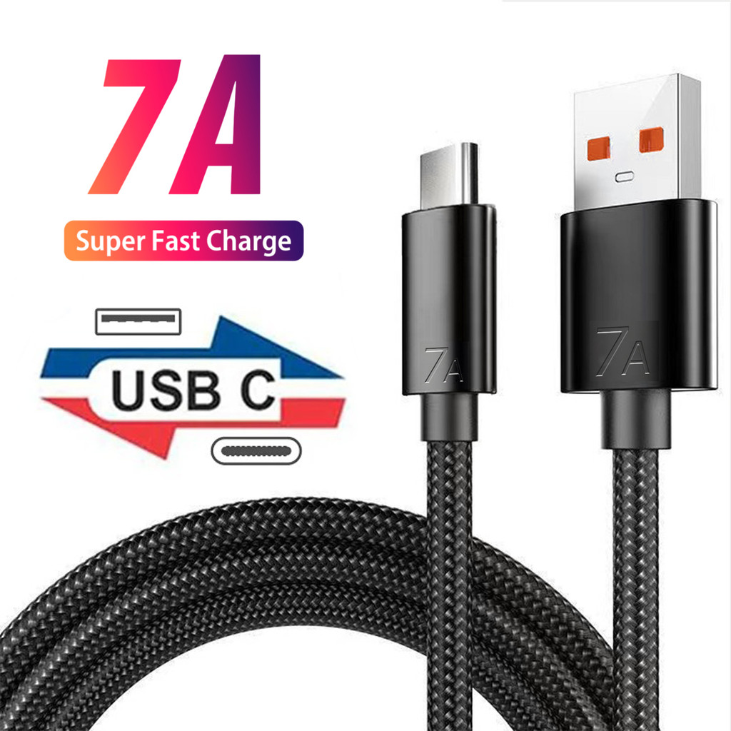 Bộ sạc nhanh bện 7A bền bỉ - 4 kích cỡ Sạc nhanh chống đứt - Phụ kiện sạc điện thoại USB sang Type C thực tế