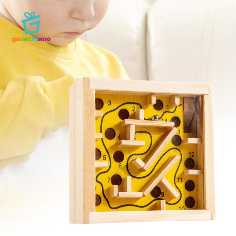 Gamchiano Bằng Gỗ Mê Cung Ban Trò Chơi Bóng Lăn Mê Cung Giáo Dục Kỹ Năng Vận Động Tinh Tế Não