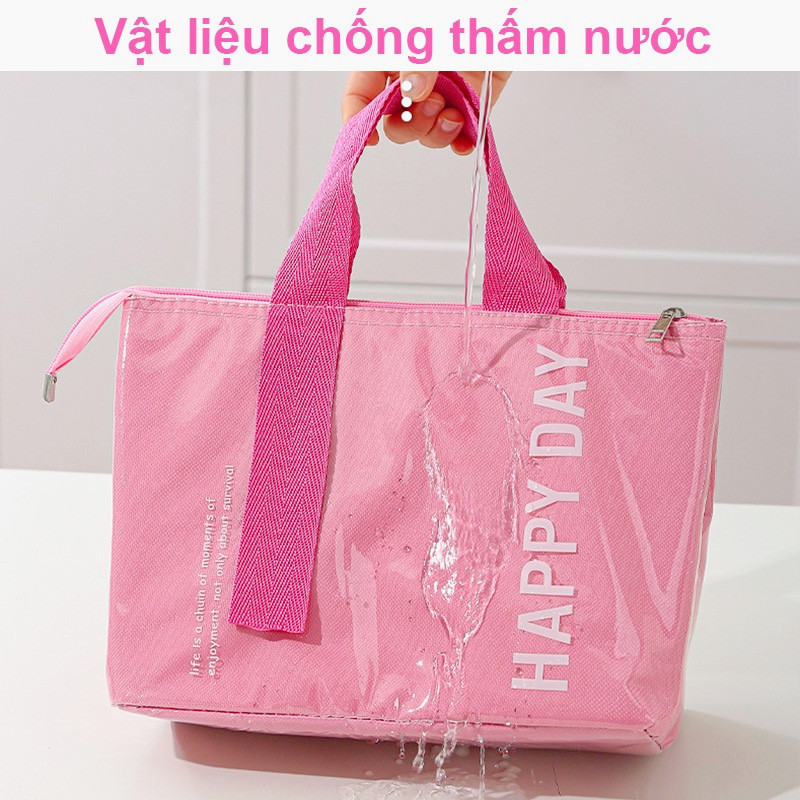 Túi Hộp Cơm Cách Nhiệt, Chống Nước & Giữ Nhiệt, Công Suất Lớn, Thiết Kế Di Động, Chất Liệu Cao Cấp