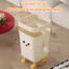 Thùng Rác Hoạt Hình Dễ Thương, Thùng Rác Nhựa Có Nắp Cố Định Túi Rác Decor Phòng Ngủ, Phòng Khách