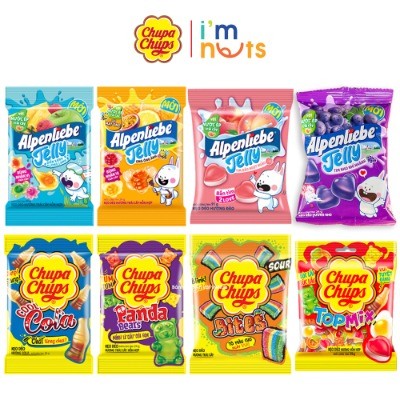 COMBO 10 GÓI Kẹo dẻo Chupa Chups 24g đủ vị Alpenliebe Cầu vồng Sour Bites