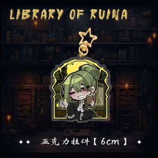 Thư Viện Ruina Roland Hokma Anime Móc Khóa Limbus Công Ty Nam Móc Chìa Khóa Cho Nữ Thời Trang Hình Acrylic Móc Khóa Mặt Dây Chuyền Quà Tặng