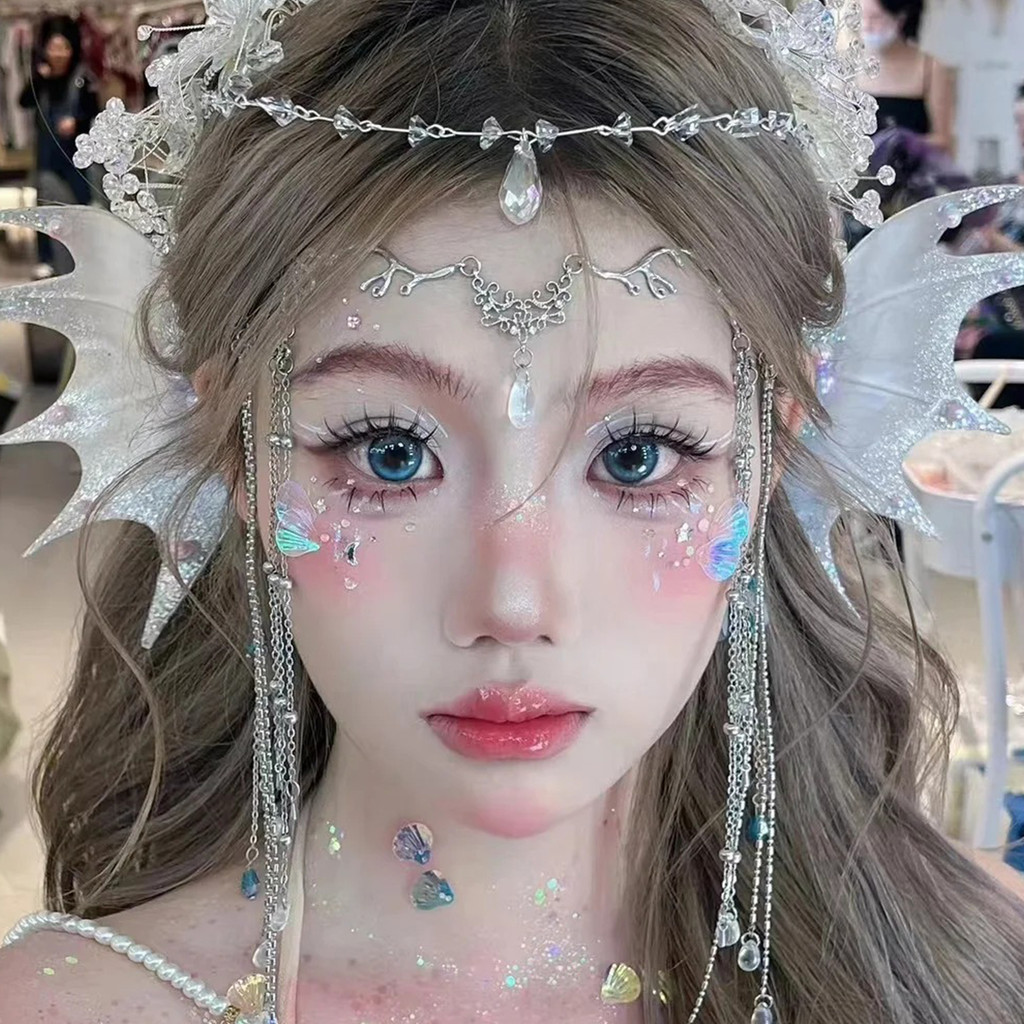 Nhãn dán kim cương pha lê 3D Shell - Miếng dán trang điểm chấm tròn màu ảo ảnh Aurora - Trang trí Decal mặt tự làm tiệc sân khấu - Chống thấm nước, tự dính, Nhãn dán hình xăm cơ thể