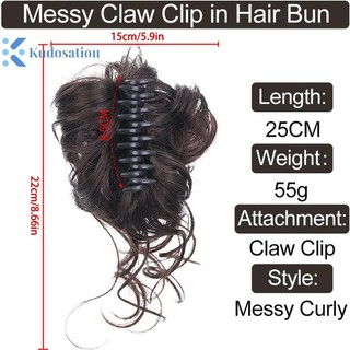 Kudosation Tổng Hợp Tóc Bun Chignon Lộn Xộn Xoăn Kẹp Tóc Co Giãn Scrunchy Giả Tóc Miếng Cho Nữ Kẹp Tóc