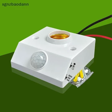 [Xgn] AC85-265V Giá đỡ đèn hồng ngoại cảm biến hồng ngoại tự động cho cơ thể con người Đèn LED bóng đèn E27 Base PIR Detector Ổ cắm giá đỡ đèn tường [VN]